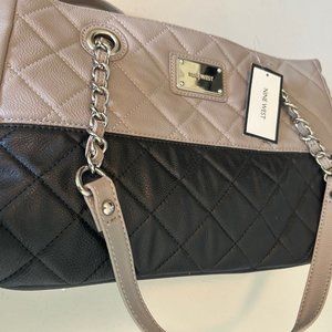 NWT Nine West Purse , 2 tone tan and black